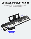 Donner DEP-45 Digital Piano Ultrathin, Beginner Electric Piano Keyboard with 88 semi-weighted Keys, Full Size Portable Electronic Keyboard Piano with Sustain Pedal, Power Supply, Support MIDI