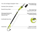 Sun Joe SWJ803E 10 inch 8.0 Amp Electric Multi-Angle Pole Chain Saw, Green