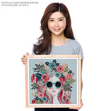 Dotologie 5D Flower Girl Diamond Painting Kit for Adults & Kids, 16" x 16"