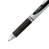 Pentel EnerGel RTX RT Liquid Gel Pen, Med, Metal Tip, 0.7mm, Black Ink, 12-Pk Window Box of 12