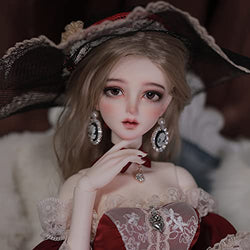 Y&D Princess BJD Doll 1/3 63.5cm SD Ball Joint Doll Gifts for Girl with Full Set Clothes Shoes Socks Wig Hat Eyes DIY Doll Best, 100% Handmade Doll