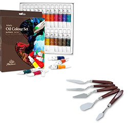 24 Color Oil Paint Set & 5 Piece Paint Knife