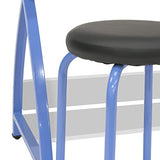 SD STUDIO DESIGNS 2 Piece Venus Craft Table with Angle Adjustable Top and Stool, 50"W x 23.75"D x 29.5"H, Blue/White