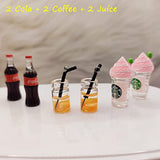 HHQ Miniature Candies Chocolates Cookies and Mini Cola Coffee Juice Drinks fits Barbie Doll and LPS Accessories, Pretend Play Party Snacks Valentine's Day Gifts 1:6 Scale Dollhouse Accessories