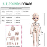 EastMetal 1/6 BJD Dolls Ball Jointed Doll SD Dolls Mechanical Joint Body with Full Set Clothes Shoes Wig Makeup for Birthday Wedding Pretty Doll Series(Color:D)