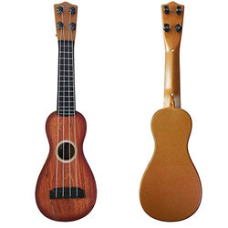 Satisfounder 15 Inch Toddler Ukulele Toys 4 Strings Mini Guitar for Kids - Children Musical Instruments Educational Learning Toy for Baby,Beginner,Boys & Girls,Keep Tone with Pick (Dark Wood)