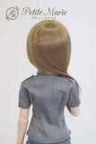 Petite Marie Japan for 1/3 Doll 23 inch 60cm DD (Dollfie Dream) DDS SD BJD Shirt with Shoulder Epaulets Short Sleeve (Gray) [No.0093] Clothes Only not Include Doll