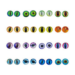 Mixed Style Dragon Eyes Round time gem cover Glass Cabochon Dome Jewelry Finding Cameo Pendant