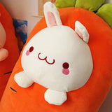 ARELUX 23.6" Bunny Plush Stuffed Animal Pillow-Cute Carrot Squishy Hugging Plushie-Gifts for Kids Girl Baby