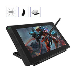 2020 HUION Kamvas 13 Android Support Graphics Drawing Tablet Monitor with Full Laminated Screen Battery-Free Stylus 8192 Pressure Sensitivity Tilt 8 Express Keys Adjustable Stand-13.3inch, Black