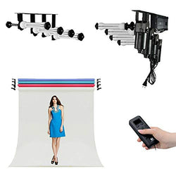 Fotoconic 4 Roller Motorized Electric Wall Ceiling Mount Background Support System with Remote