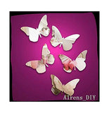 Alrens_DIY(TM) 5 pcs Large Butterfly DIY Acrylic Mirror Surface Crystal Wall Stickers 3D Home Decal