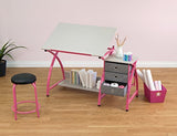 Comet Center with Stool in Pink / Spatter Gray