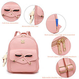 Cute PU leather 3pcs set backpack mini purse shoulder bag for women teen girls