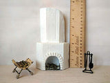 Miniature Dollhouse Fireplace Tools Set. 1:12 scale Poker and Spade with Stand