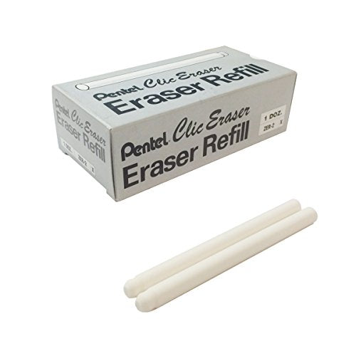 Pentel Refill Erasers for Clic Eraser, Contains 24 Erasers (ZER-2)