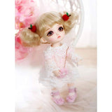 HGFDSA BJD Doll 1/8 SD Dolls 6.3 Inch Dolls with Gift Box Joints Doll DIY Toys with Clothes Outfit Shoes Wig Hair Makeup Best Gift for Girls