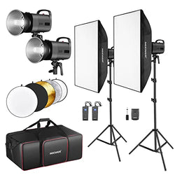 Neewer 600W Photo Studio Strobe Flash Lighting Kit: (2)S101 300W 5600K Monolights with Bowens Mount,(2)Softbox,(1)RT-16 Trigger,(2)Light Stands,(1)Reflector and Bag for Studio, Shooting, Photography