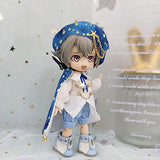 niannyyhouse Ob11 Blue Sea Galaxy Suit Hat Cape Shirt Shorts 1/12 BJD Doll 4.3 inches (11 cm) Body Clothes
