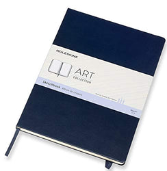 Moleskine Art Sketchbook, Hard Cover, A4 (8.25" x 11.75") Plain/Blank, Sapphire Blue, 96 Pages