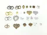 100g (70-80pcs) Mixed Love Heart Shaped Charms Pendants Assorted DIY Antique Charms Pendant(100