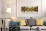 AZAVY ART,24X48 Inch 3D Hand Painted Textured Wall Art Abstract Golden White Oil Paintings Contemporary Artwork Oil Hand Paitning Stretched and Framed Ready to Hang