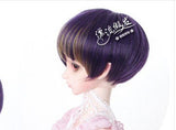 (22~24cm) 1/3 BJD Doll SD Fur Wig Dollfie / Mixed & Gradients Purple / Short Hair FBE118