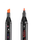 LOKSS Set Of 16 Permanent Graffiti Dual Tip Fabric Markers - Premium Pigment Artist Ink - Fine
