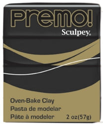 Premo Sculpey Polymer Clay 2 Ounces-Black