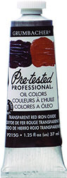 Grumbacher Pre-Tested Oil Paint, 37ml/1.25 Ounce, Transparent Red Iron Oxide (P215G)