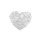 Love Heart Shape and Magpies Metal Die Cuts, Die Cutting Template Cutting Dies Stencil Scrabooking Supplies for Invitation Card Making, Paper Crafting, Envelope, Emboosing, DIY Photo Album