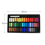 VIOLETTO Non Toxic Soft Pastels Set for Professionals - Square Chalk pastel Assorted Colors (48 Colors)