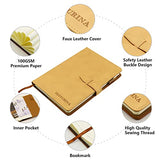VESTURINA Premium Texture Hard Cover Notebook 200 Pages, Exquisite Notebook for Journals and Random Notes (light brown)