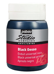 Studio Acrylics Auxiliaries, Studio Black Gesso 500-Milliliter