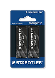Staedtler Rasoplast 526B209BK2 Eraser 65 x 23 x 13 mm - Black