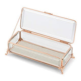 Things Remembered Personalized Rose Gold Glass Keepsake Box with Engraving Included