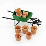 MonkeyJack 1:12 Scale Dollhouse Miniatures 12pcs Ceramic Flowerpots for Fairy Garden Plants