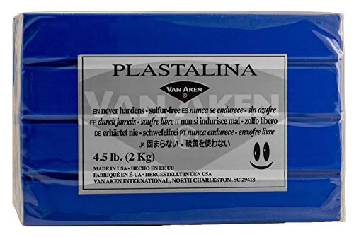 Van Aken Plastalina Modeling Clay Ultra Blue 4 1/2 Pound Bar