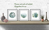 Forest Landscape Art Prints- Nature Wall Decor - Set of 3-8x10 - Unframed