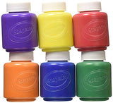 Crayola Sidewalk Chalk 16 Count and Crayola Washable Kids Paint, Classic Colors, 6 Count.
