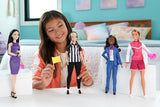 Barbie Dolls, Set of 4 Sports Career Dolls and 8 Accessories with General Manager, Coach, Referee and Sports Reporter