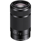 Sony E 55-210mm f/4.5-6.3 OSS Lens (Black) Kit with Sony Lens Hood + 3 Piece Filter Kit + Lens Pouch + Lens Pen & Blower (White Box)