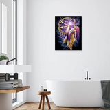 Diamond Painting Kits Aerial Moon Angel, Diamond Art Painting, Angel Diamond Art Gem Art Kit for Home Decor 16x12inch (Aerial Angel)