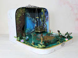 Fairy Room In The Suitcase. Miniature Dollhouse Forest Diorama 1:12 scale Handmade