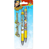 DC Comics Wonder Woman Pen Bundle Set - Pack of 4 Deluxe Wonder Woman Pens, Premium Bookmark and Wonder Woman Stickers (Wonder Woman Office Supplies, School Supplies)