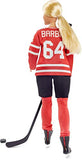 Tim Hortons Barbie Doll (12-inch Curvy) Collectible Barbie Doll Wearing Hockey Uniform, with Doll Stand and Certificate of Authenticity, for 6 Year Olds and Up, Red