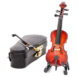 Odoria 1:12 Cello with Bow, Stand & Case Wooden Musical Instrument Miniaure Dollhouse