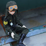 ZDD BJD Doll 1/4 Full Set Ball Jointed Pilot Doll 17inch DIY Makeup Toys with Outfit Shoes Wig Hair, Best Surprise Gift for Girl/Boy