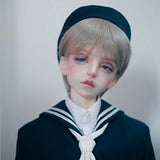 XSHION 1/4 BJD Doll Wigs 7-8 Inch, Heat Resistant Fiber Male Wig Short Wig Ball Joints Doll Wig,Only Wig