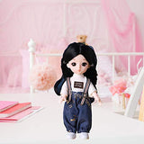 Angelhood 1/6 Mini BJD Doll, 17cm Ball Jointed Dolls with Clothes Dress Up Wig and Movable Joint, Toy Gift for Girls